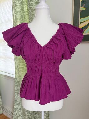 Marie Oliver Lydia top in Berry. Size S nwt